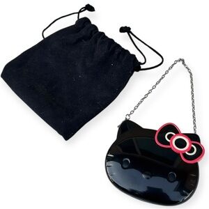 MAC Hello Kitty Cute Kawaii Pink And Black Compact Mirror | RARE Retired Makeup